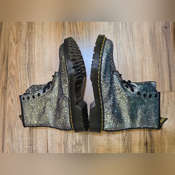 Dr. Martens 1460 METALLIC SPLATTER SUEDE LACE-UP BOOTS,US 8 - Picture 8 of 10